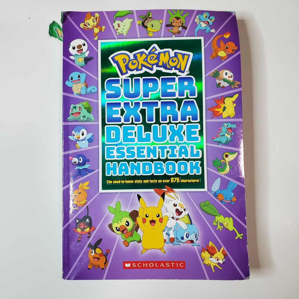 Pokemon Super Extra Deluxe Essential Handbook Scholastic 875 Characters 2021